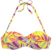 S.OLIVER B&uuml;gel-Bandeau-Bikini-Top Damen gelb-bedruckt Gr.40 Cup A