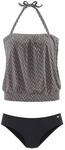 JETTE Tankini Damen schwarz-grau Gr.36