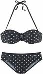 LASCANA B&uuml;gel-Bandeau-Bikini Damen schwarz-wei&szlig; Gr.32 Cup A