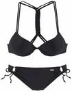 BUFFALO Push-Up-Bikini Damen schwarz Gr.36 Cup D