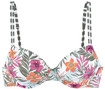 VENICE BEACH B&uuml;gel-Bikini-Top Damen wei&szlig; bedruckt Gr.36 Cup B