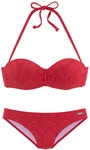 BUFFALO B&uuml;gel-Bandeau-Bikini Damen rot Gr.32 Cup A