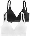 PETITE FLEUR Bralette-BH Damen wei&szlig;+schwarz Gr.70A