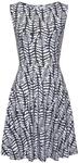 BEACHTIME Jerseykleid Damen dunkelblau-wei&szlig;-bedruckt Gr.34