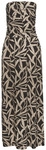 S.OLIVER Maxikleid Damen schwarz-taupe bedruckt Gr.40
