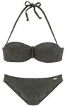 BUFFALO B&uuml;gel-Bandeau-Bikini Damen oliv Gr.34 Cup E