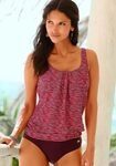 KANGAROOS Oversize-Tankini Damen pink-bedruckt Gr.36