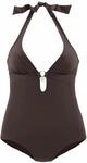 S.OLIVER Damen Badeanzug braun Gr.34 Cup A/B
