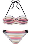 VENICE BEACH B&uuml;gel-Bandeau-Bikini Damen creme-rosa Gr.44 Cup D