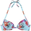SUNSEEKER Push-Up-Bikini-Top Damen hellblau-bedruckt Gr.32 Cup A