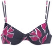 LASCANA B&uuml;gel-Bikini-Top Damen marine-bedruckt Gr.36 Cup F