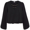 LASCANA Schlupfbluse Damen schwarz Gr.44