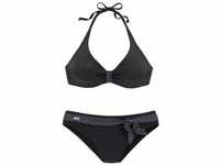 BUFFALO Set: Bügel-Bikini schwarz Gr. 42 Cup D. Mit Bügel Und Mit Seitlichen