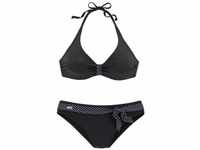 BUFFALO Set: Bügel-Bikini schwarz Gr. 36 Cup E. Mit Seitlichen Stäbchen Und Mit