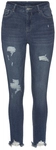 BUFFALO Destroyed-Jeans Damen dark-blue-washed Gr.46
