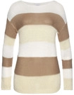 LASCANA Streifenpullover Damen sand-beige-creme Gr.32/34