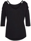 LASCANA 3/4-Arm-Shirt Damen schwarz Gr.32/34