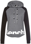 BENCH. LOUNGEWEAR Kapuzensweatshirt Damen grau-schwarz Gr.32/34