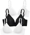 PETITE FLEUR Bralette-BH Damen 2xwei&szlig;+1xschwarz Gr.70A