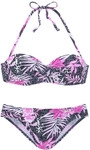 BUFFALO B&uuml;gel-Bandeau-Bikini Damen marine-pink Gr.40