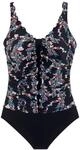 PETITE FLEUR BY LASCANA Badeanzug Damen schwarz-bedruckt Gr.46