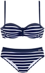 LASCANA B&uuml;gel-Bandeau-Bikini Damen marine-wei&szlig; Gr.32 Cup A