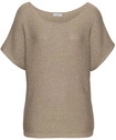 LASCANA Kurzarmpullover Damen camelfarben-goldfarben Gr.32/34