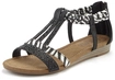 LASCANA Sandale Damen schwarz/zebra Gr.37