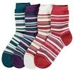 LAVANA Socken Damen beere, ecru, petrol, lila Gr.35-38