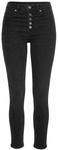 BUFFALO High-waist-Jeans Damen schwarz Gr.34