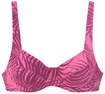 LASCANA ACTIVE B&uuml;gel-Bikini-Top Damen bordeaux-bedruckt Gr.36 Cup B