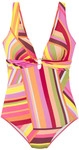 BRUNO BANANI Badeanzug Damen orange bedruckt Gr.40 Cup A/B