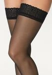 LASCANA Halterlose Str&uuml;mpfe Damen schwarz Gr.36/38