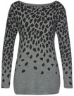 LASCANA Strickpullover Damen grau-meliert-leo Gr.32/34