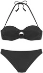 JETTE B&uuml;gel-Bandeau-Bikini Damen schwarz Gr.32