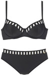 LASCANA B&uuml;gel-Bikini Damen schwarz-wei&szlig;-goldfarben Gr.46