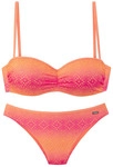BUFFALO B&uuml;gel-Bandeau-Bikini Damen pink-orange Gr.34 Cup B