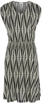 LASCANA Jerseykleid Damen schwarz-sand bedruckt Gr.36