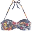 VIVANCE B&uuml;gel-Bandeau-Bikini-Top Damen grau-bedruckt Gr.32 Cup A