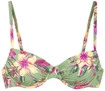 LASCANA B&uuml;gel-Bikini-Top Damen salbei-pink bedruckt Gr.38 Cup F