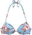LASCANA Push-Up-Bikini-Top Damen hellblau-bedruckt Gr.34 Cup B