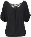 LASCANA Strandshirt Damen schwarz Gr.36/38