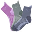 LASCANA ACTIVE Wandersocken Damen 1x gr&uuml;n, 1x beere, 1x jeans Gr.39-42