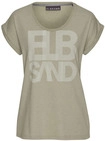 ELBSAND T-Shirt Damen khaki meliert Gr.S (36)