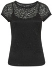 LASCANA Spitzenshirt Damen schwarz Gr.36/38