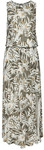 VIVANCE Maxikleid Damen gr&uuml;n-creme bedruckt Gr.38