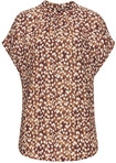VIVANCE BY LASCANA Kurzarmbluse Damen braun-creme bedruckt Gr.38