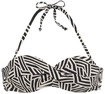 LASCANA B&uuml;gel-Bandeau-Bikini-Top Damen schwarz-creme Gr.38 Cup B