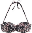 LASCANA B&uuml;gel-Bandeau-Bikini-Top Damen schwarz-bedruckt Gr.32 Cup A
