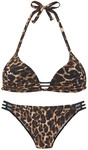 BRUNO BANANI Triangel-Bikini Damen leo bedruckt Gr.40 Cup A